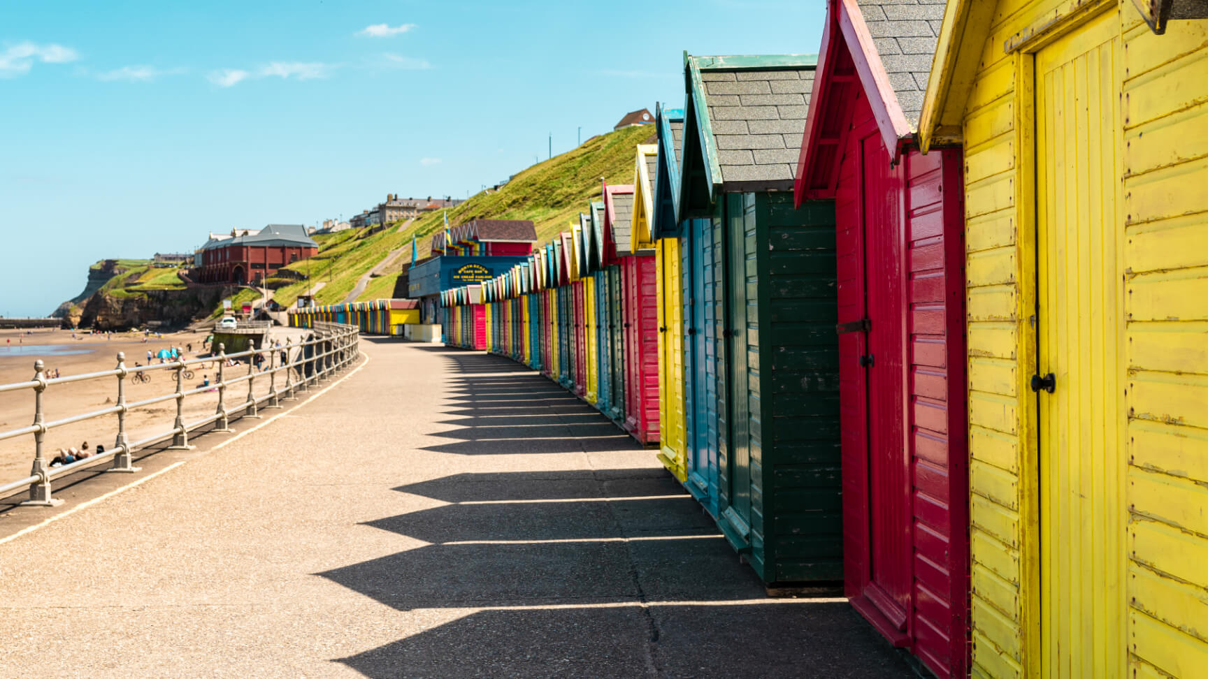 Colourful Beach Huts at Whitby - Yorkshire