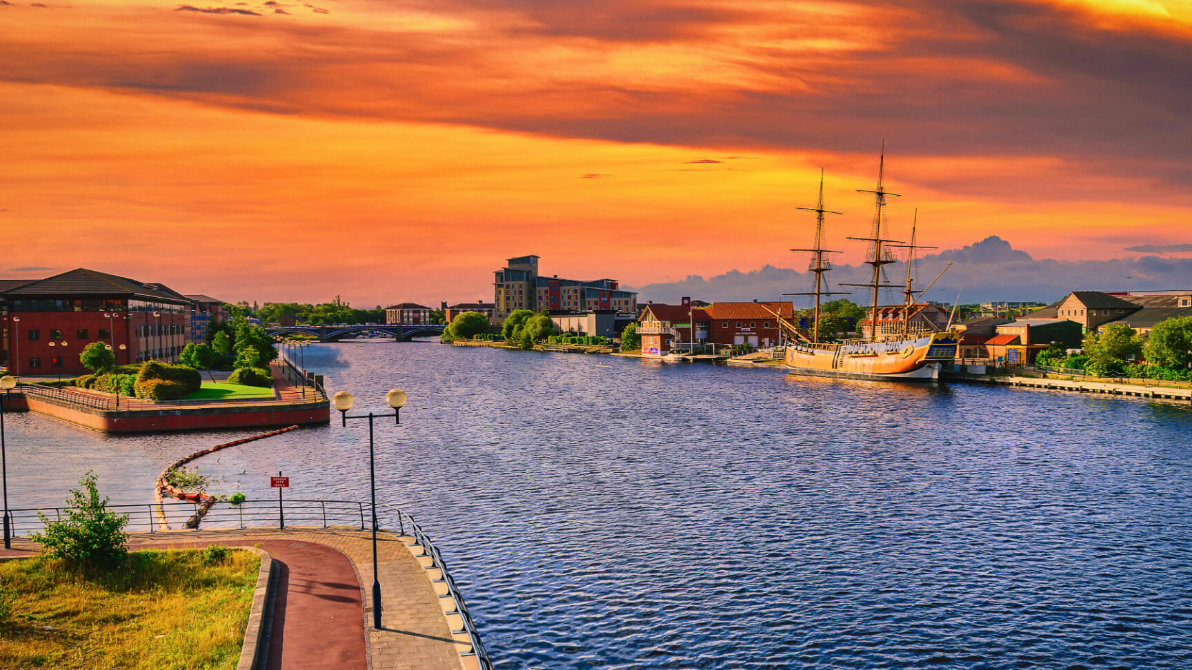 River Tees Sunset Shot - Digital Marketing Yorkshire